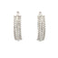 Natural 1.02ct Diamond Hoop Earrings in 10KT White Gold