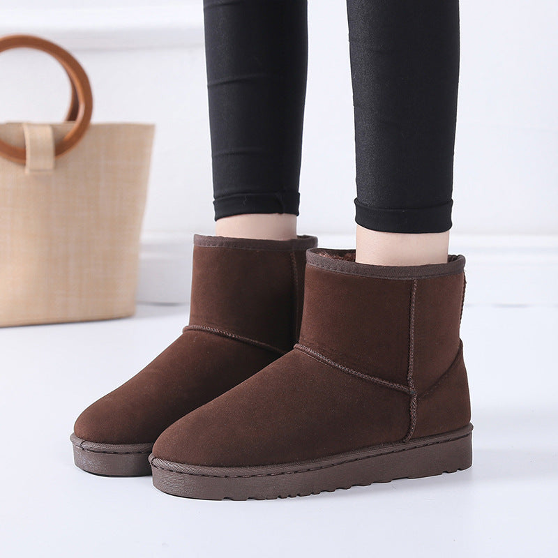 Bottes de neige en fausse fourrure élégantes pour femmes