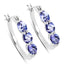 Boucles d'oreilles en tanzanite et diamants blancs de 1,99 carat
