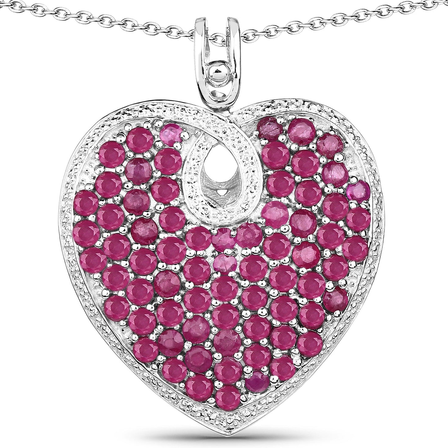 Colgante de Rubí Genuino de 8.03 Quilates en Plata Esterlina .925