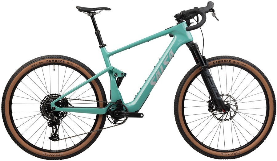 Salsa Wanderosa C Apex Eagle Electric Bike - 29" Carbon Sea Green Small