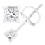 Boucles d'oreilles en diamant serties AGS en or blanc 18K 1,0 Cttw