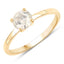 Bague de fiançailles en or jaune 14K avec diamant LB de 0,72 carat