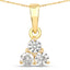 Pendentif en diamant cultivé en laboratoire de 0,33 carat en or jaune 14K