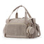 Large Capacity Striped Handbag for Travel