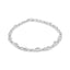 Bracelet en argent sterling .925 avec accents de diamant en spirale courbée - 7,25"