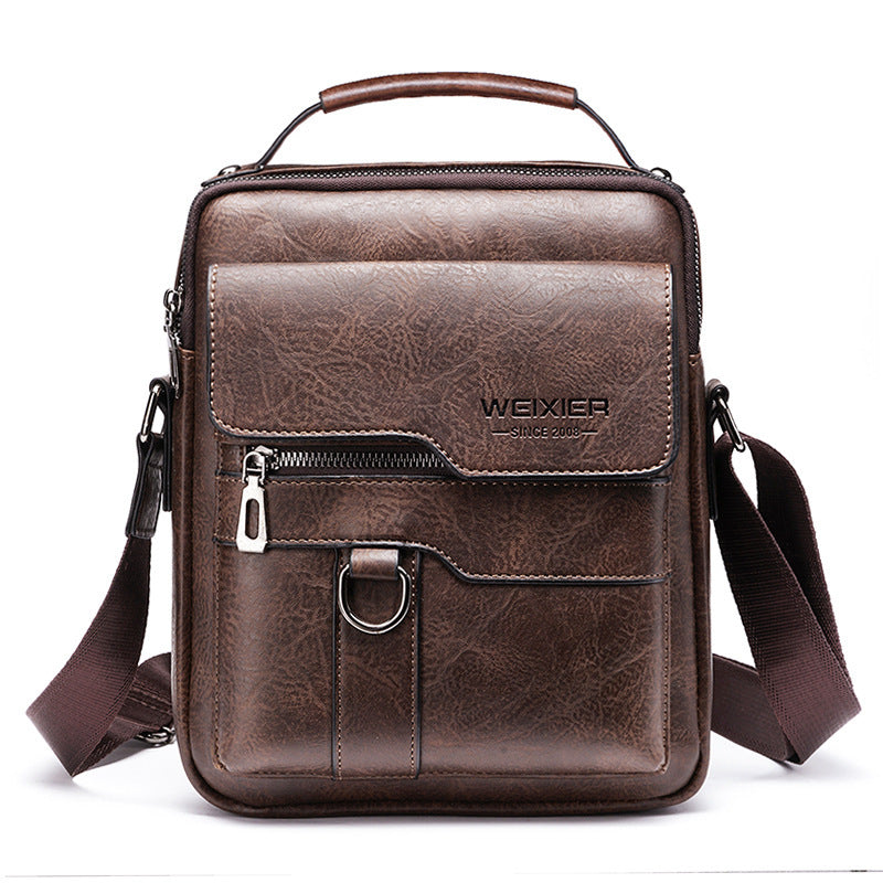 Sac messager pour homme premium - Sac bandoulière en PU cuir élégant