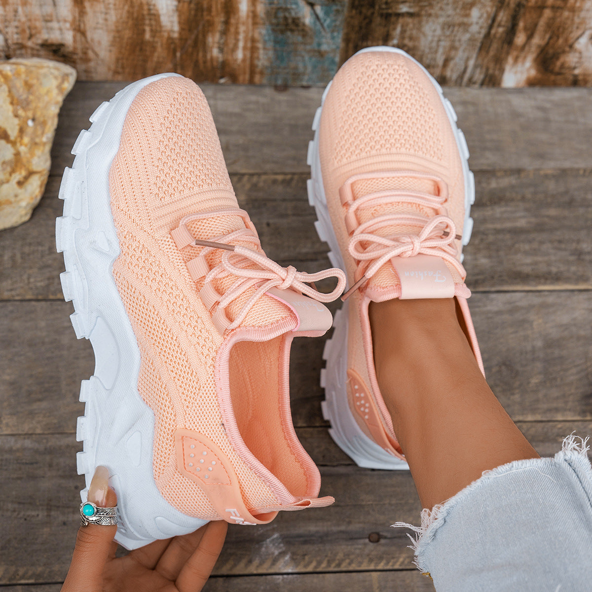 Flyknit Mesh Women's Breathable Casual Sneakers