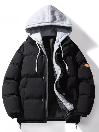 Veste Puffer Matelassée à Capuche Grande Taille pour Homme