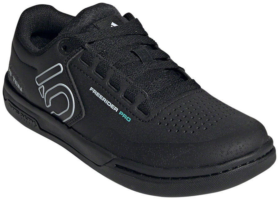 Zapatos de ciclismo Five Ten Freerider Pro para mujer - Negro/Blanco cristal/Menta ácida 10.5