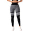 High Waist Striped Outdoor Sports Tights for Women