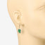 Boucles d'oreilles en or 14K avec émeraudes colombiennes et diamants de 7,56 carats