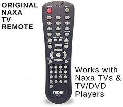 NAXA Original Replacement Remote Control for Naxa NT and NTD Model 12 Volt TVs and TV/DVD Combo Players - Korvel