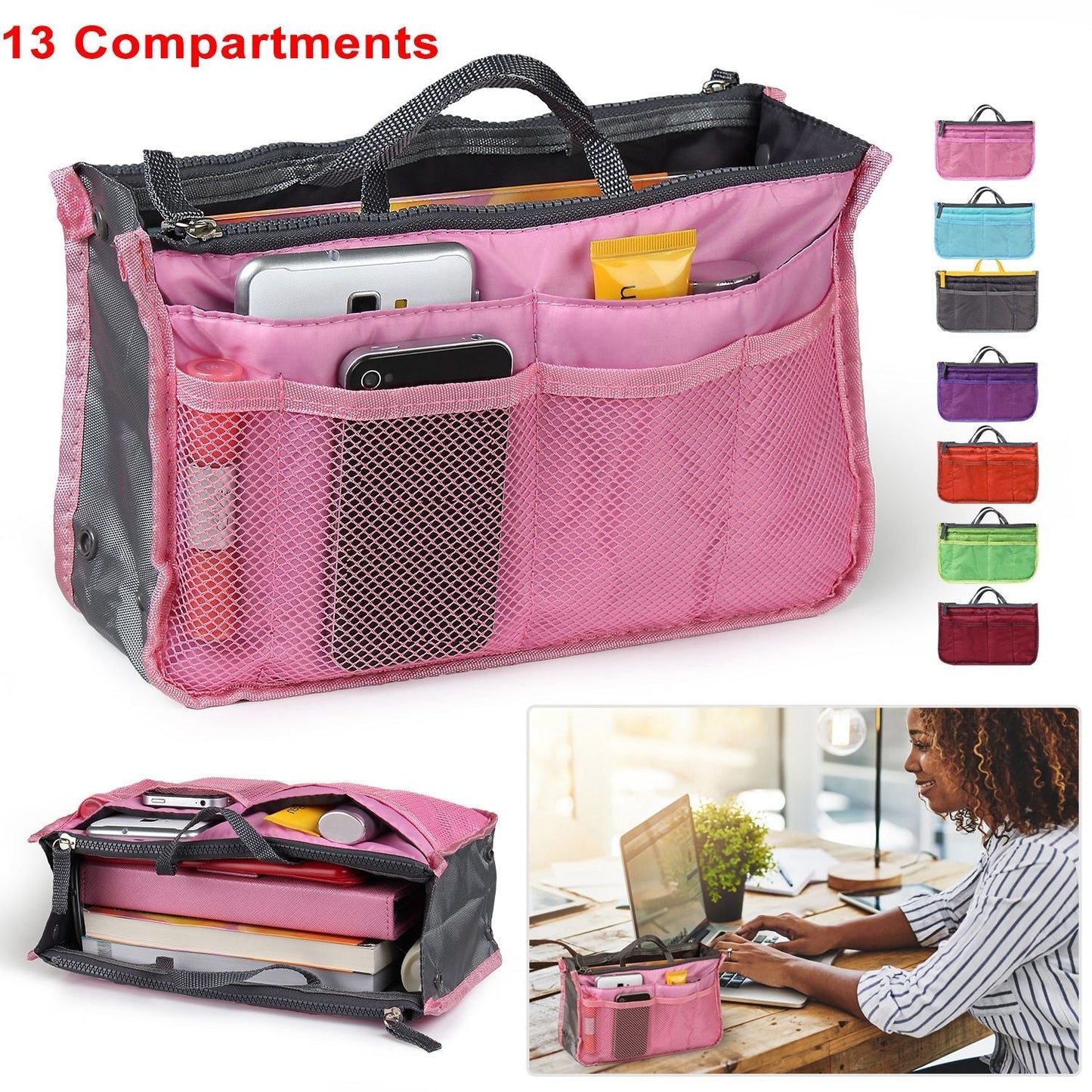 Premium Travel Handbag Organizer Insert for Women