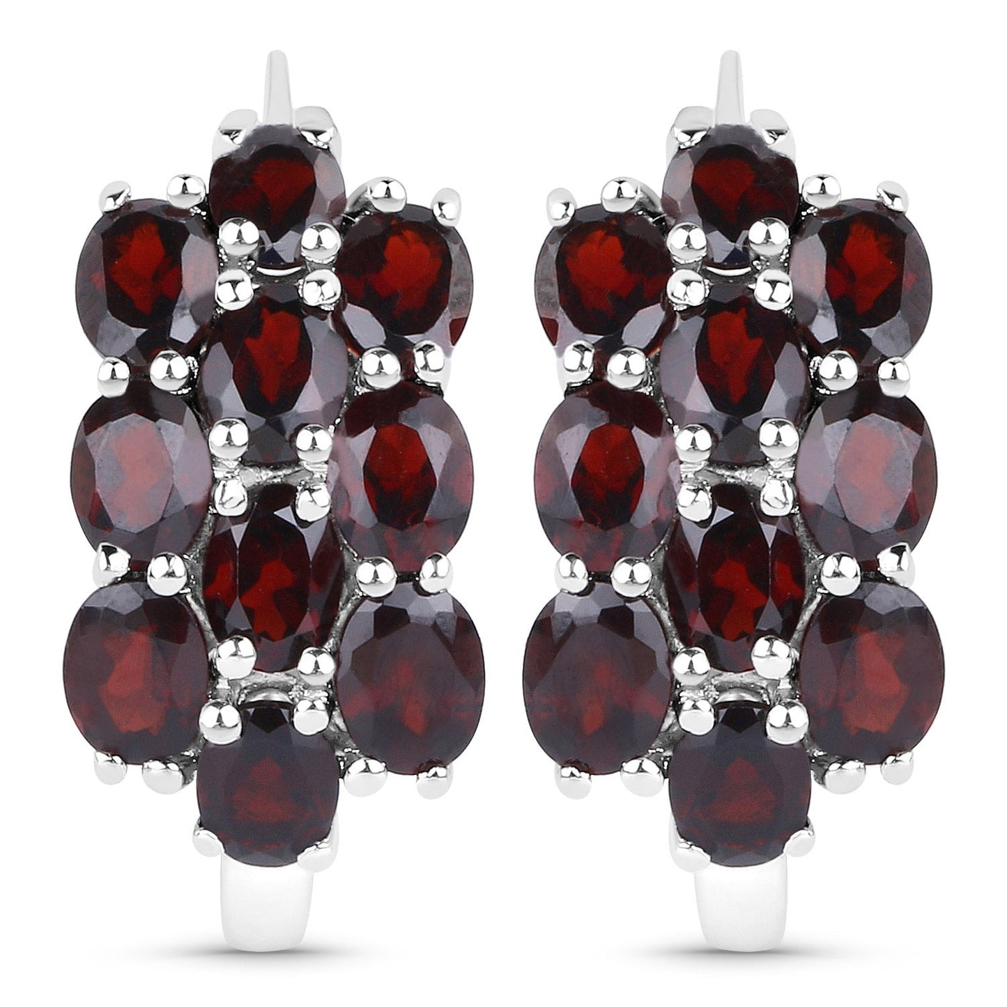 Ensemble de bijoux en argent sterling avec grenat de 10,40 carats