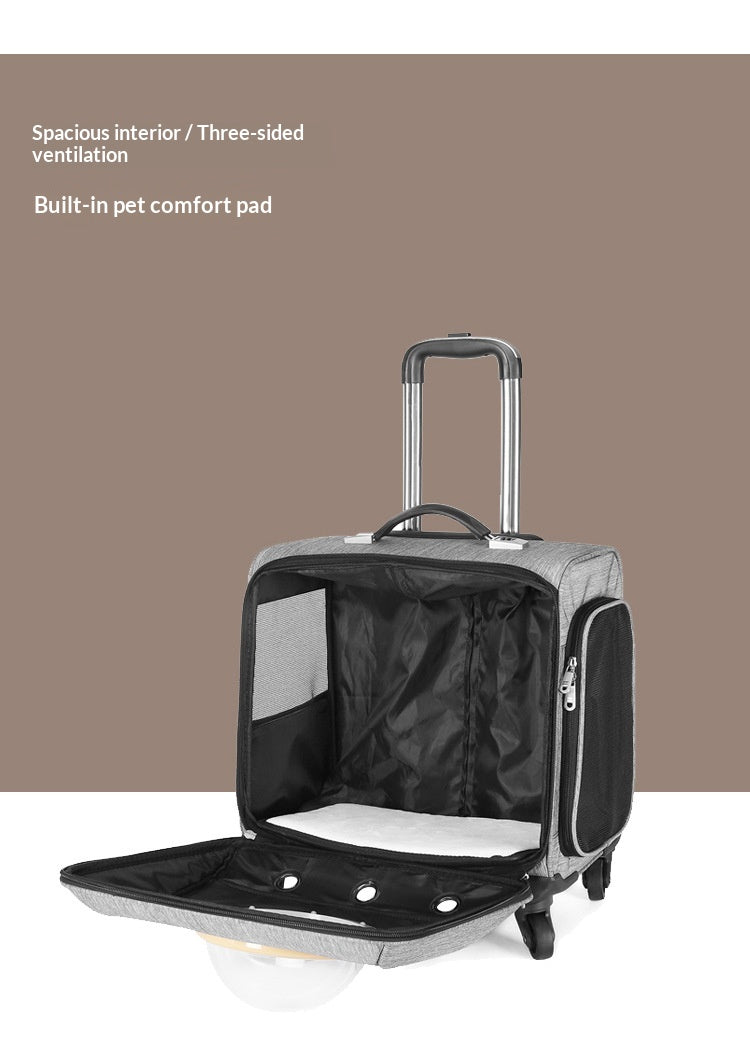 Universal-Wheel Portable Pet Travel Carrier