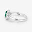 0.86 Carat Zambian Emerald & Diamond 14K White Gold Engagement Ring