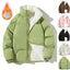 Chaqueta Puffer de Cuello Alto para Parejas con Bolsillos