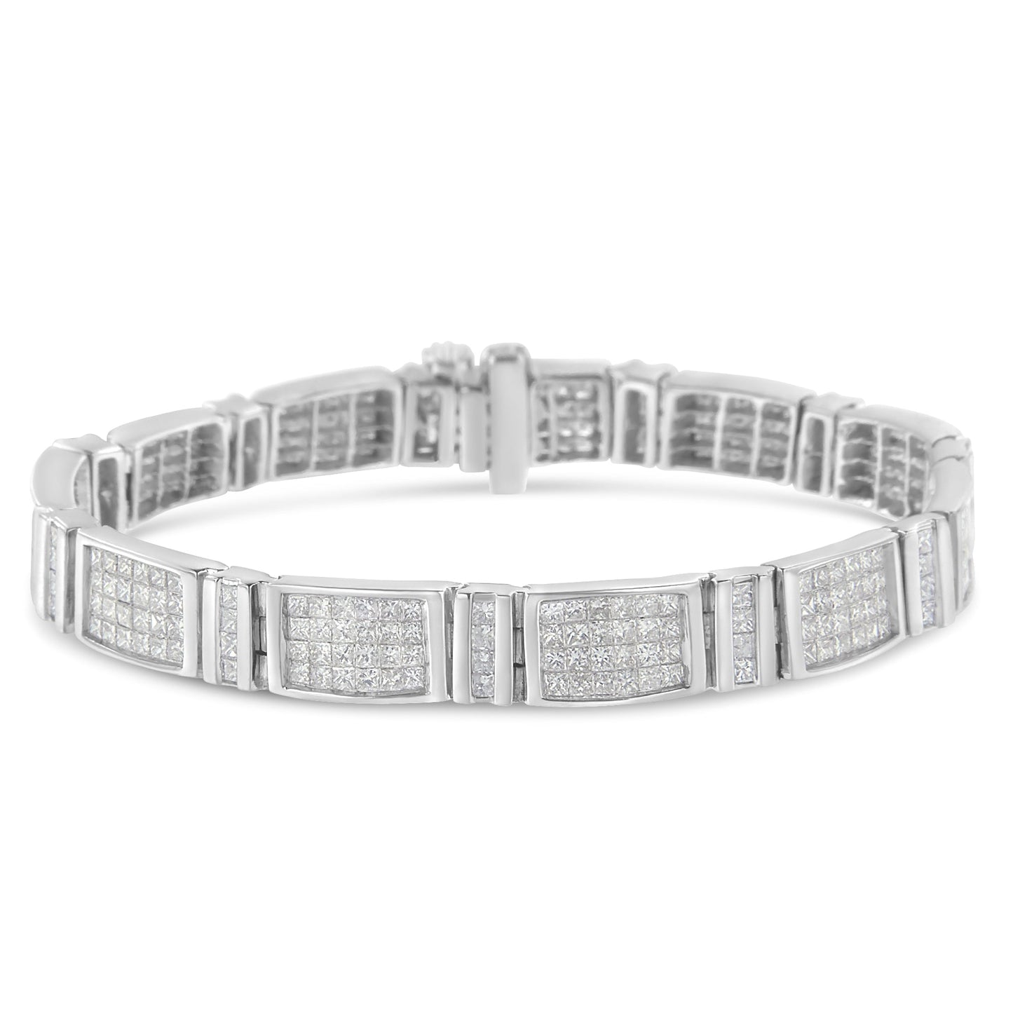Bracelet de tennis en diamant taille princesse de 7,0 cttw en or blanc 14K