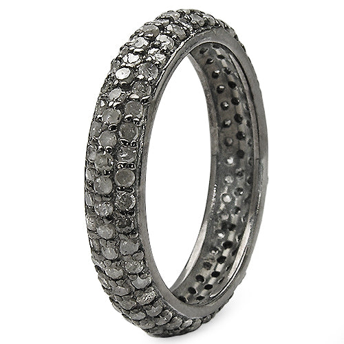 Bague de fiançailles en argent sterling .925 avec diamant TLB véritable de 1,40 carat