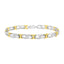 Pulsera de Infinito de Diamantes de Plata Esterlina Bañada en Oro Amarillo de 10k - Tamaño 7.25"