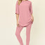 Double Take Full Size Round Neck T-Shirt and Leggings Set