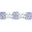 Bracelet en argent sterling .925 avec tanzanite véritable de 8,16 carats