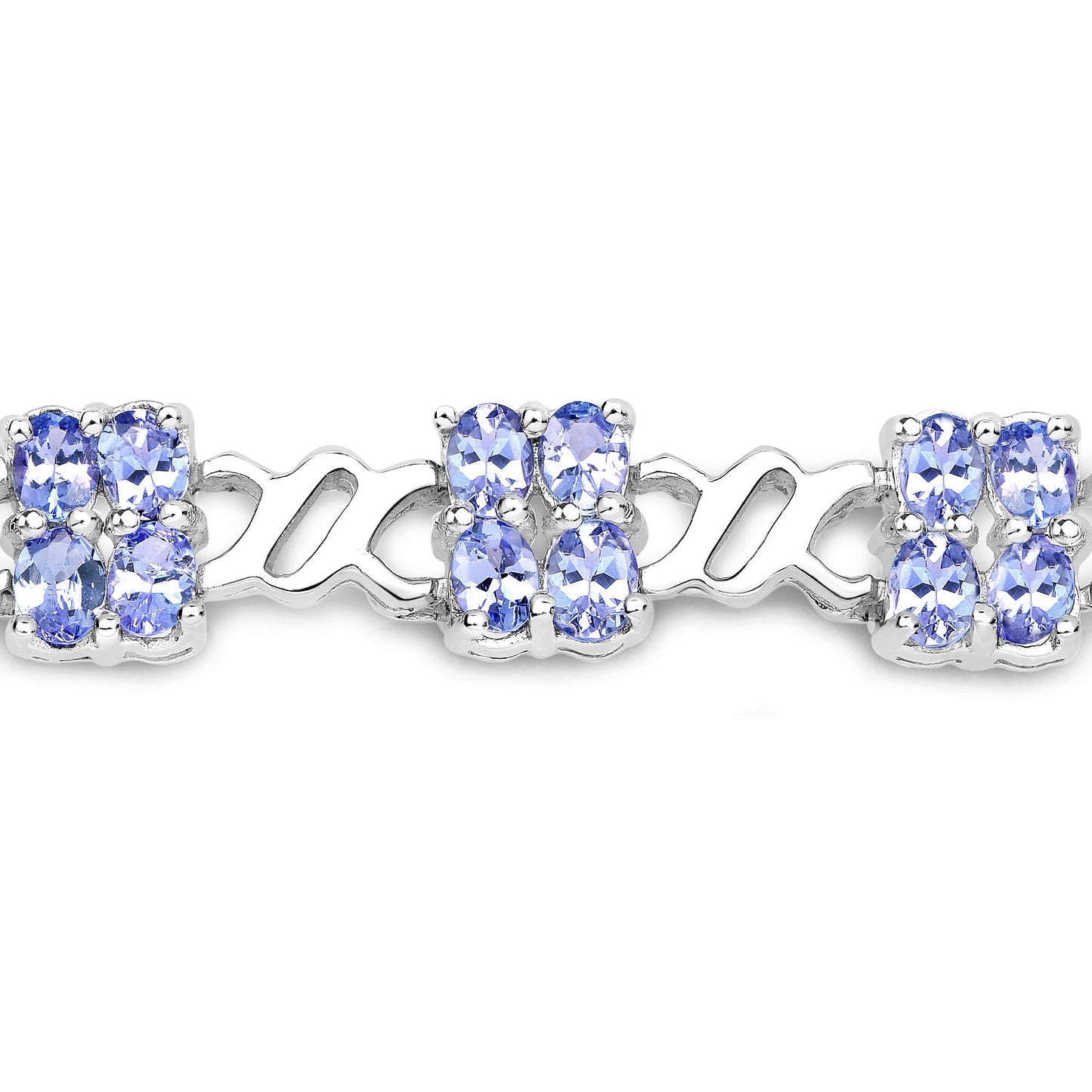 Bracelet en argent sterling .925 avec tanzanite véritable de 8,16 carats