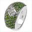2.44 Carat Chrome Diopside & White Topaz Sterling Silver Ring