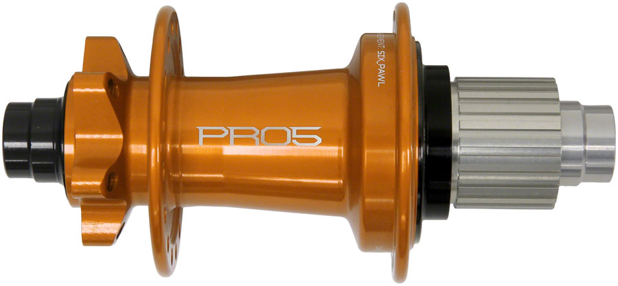 Buje Trasero Hope Pro 5 - 12 x 148mm 6-Bolt Micro Spline Naranja 28H