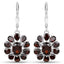 Elegant 13.82 Carat Garnet & White Topaz Jewelry Set in Sterling Silver
