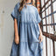 Robe Mini Surdimensionnée avec Design Boho pour Femmes