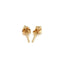 Boucles d'oreilles puces en or jaune 14k avec zircon cubique