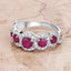 1.99 Carat Ruby and Diamond 14K White Gold Engagement Ring