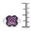 Bague en argent sterling avec améthyste de 4,58 carats et diamants noirs