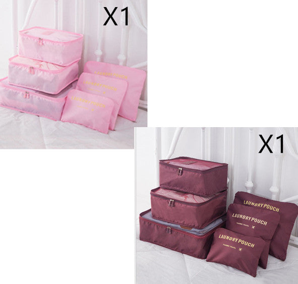6-Piece Travel Storage Bag Set for Organized Packing