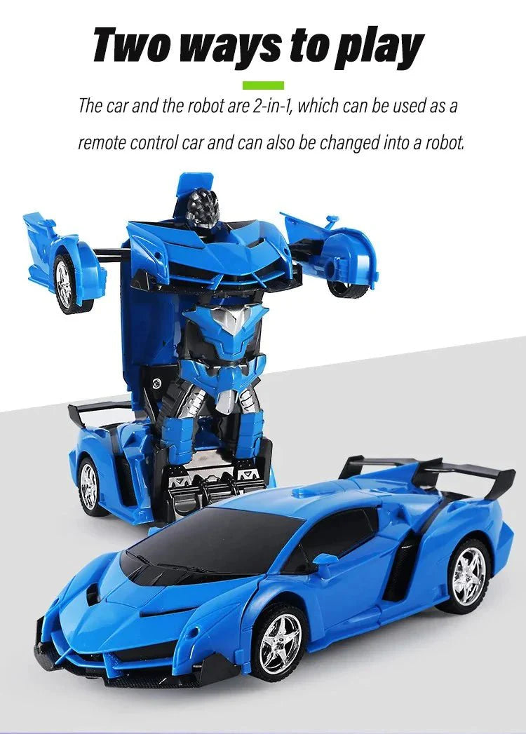 2-in-1 Transformer Remote Control Race Car with Rechargeable Battery