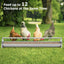 Premium Metal Chicken Feeder with Drainage Holes - Silver