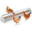 Premium Metal Chicken Feeder with Drainage Holes - Silver
