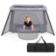 Parque Infantil Portátil 2 en 1 con Enclosure de Seguridad - Gris Oscuro