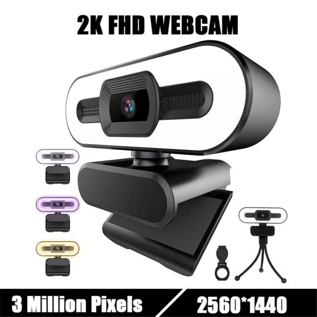 Webcam 2K Premium avec Microphone pour Streaming et Travail