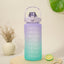2L Eco-Friendly Water Bottle with Straw and Time Marker - Perfect for Fitness and Travel - Korvel