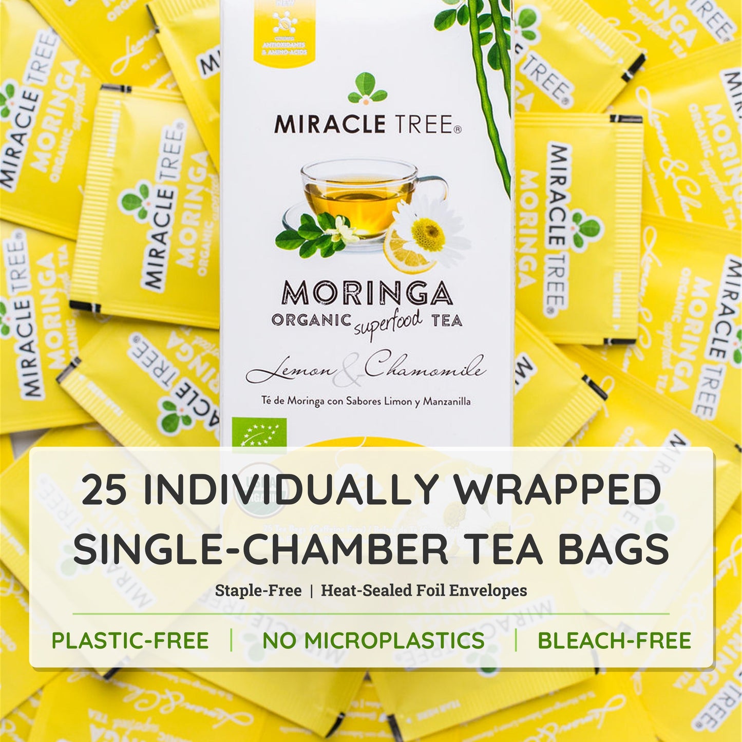 Organic Moringa Tea with Lemon & Chamomile