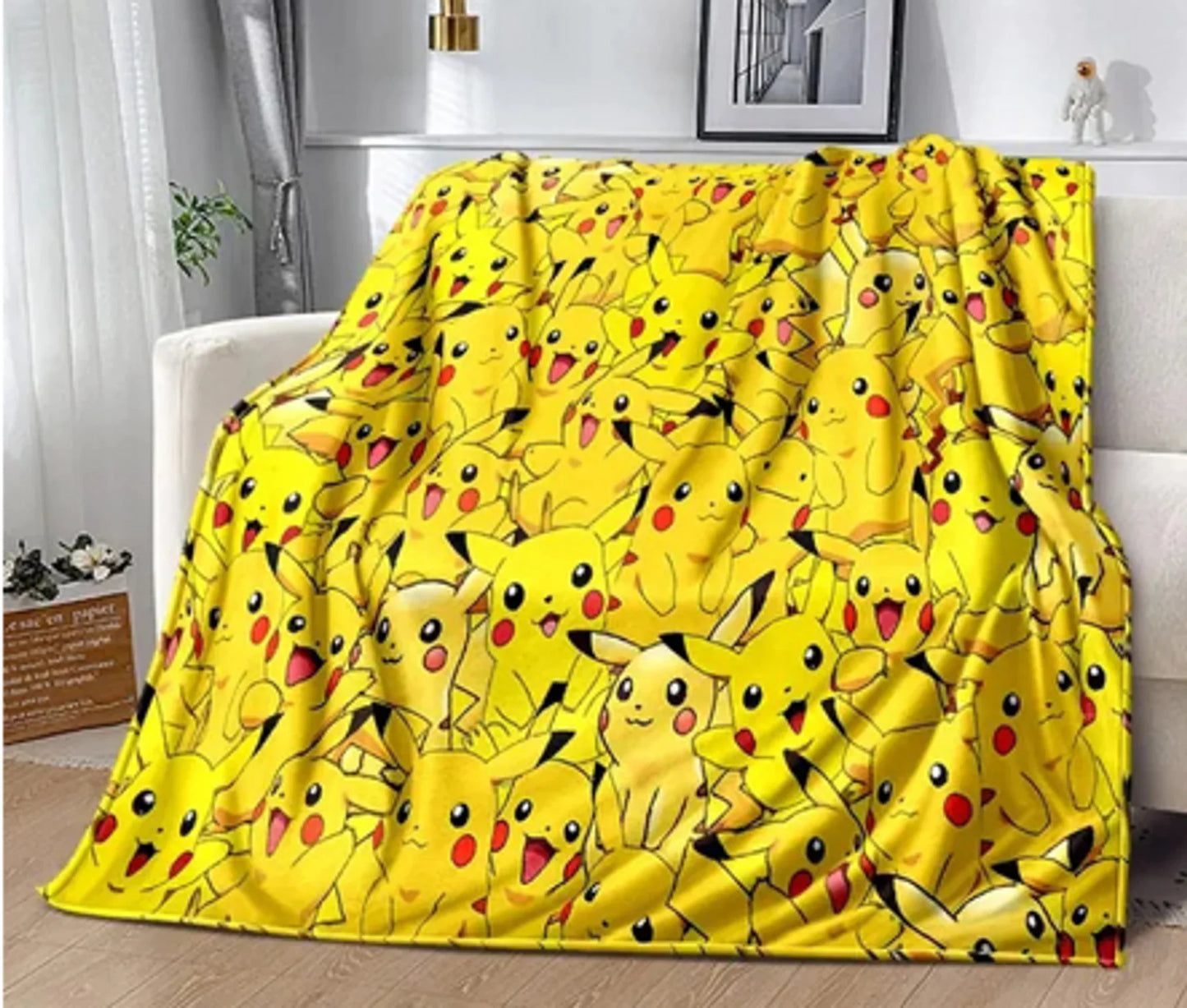 Couverture en Peluche Douce Pokemon - Confort Chaleureux et Vibrant