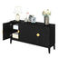 Elegant 4-Door Sideboard Storage Cabinet with Gold Handles