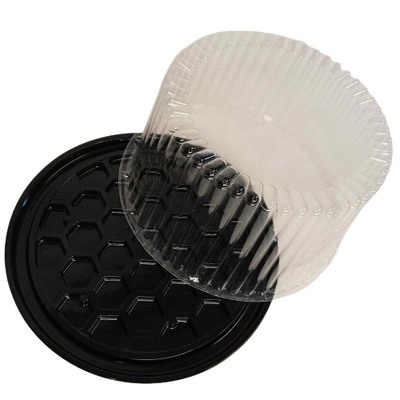 8" 2-3 Layer Cake Display Container with Clear Dome Lid