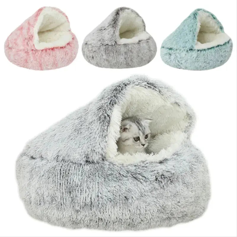 Cama para Mascotas de Felpa Autocalentable para Máximo Confort