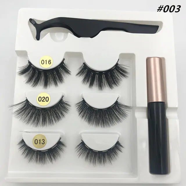 Premium 3D False Eyelashes with Magnetic Eyeliner