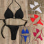 Ensemble de bikini solide élégant en 2 pièces pour femmes