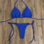 Ensemble de bikini solide élégant en 2 pièces pour femmes